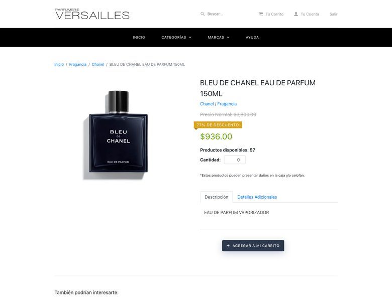 Parfumerie Versailles, pantalla 3